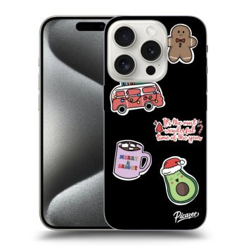 Obal pro Apple iPhone 15 Pro - Christmas Stickers