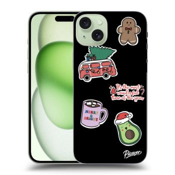 Obal pro Apple iPhone 15 Plus - Christmas Stickers