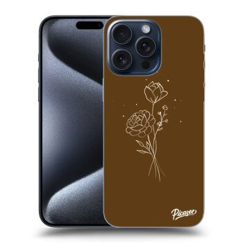 Obal pro Apple iPhone 15 Pro Max - Brown flowers