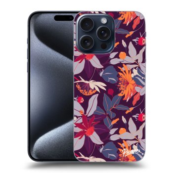 Obal pro Apple iPhone 15 Pro Max - Purple Leaf