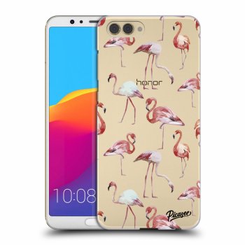 Picasee silikonový průhledný obal pro Honor View 10 - Flamingos