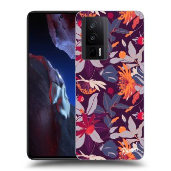 Obal pro Xiaomi Poco F5 Pro 5G - Purple Leaf