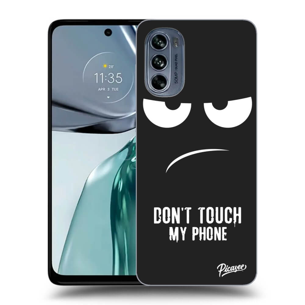 Picasee silikonový černý obal pro Motorola Moto G62 - Don't Touch My Phone