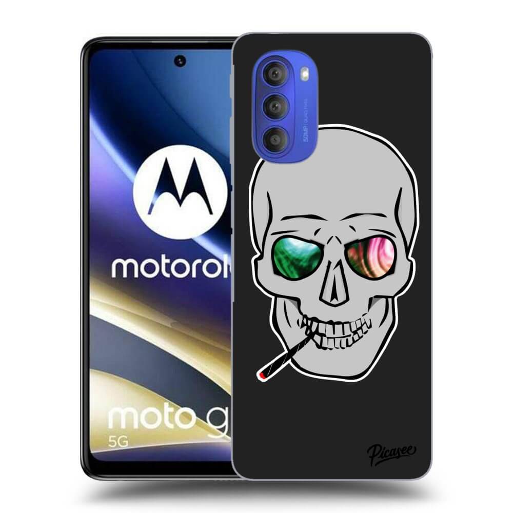 Silikonový černý Obal Pro Motorola Moto G51 - Earth - Lebka