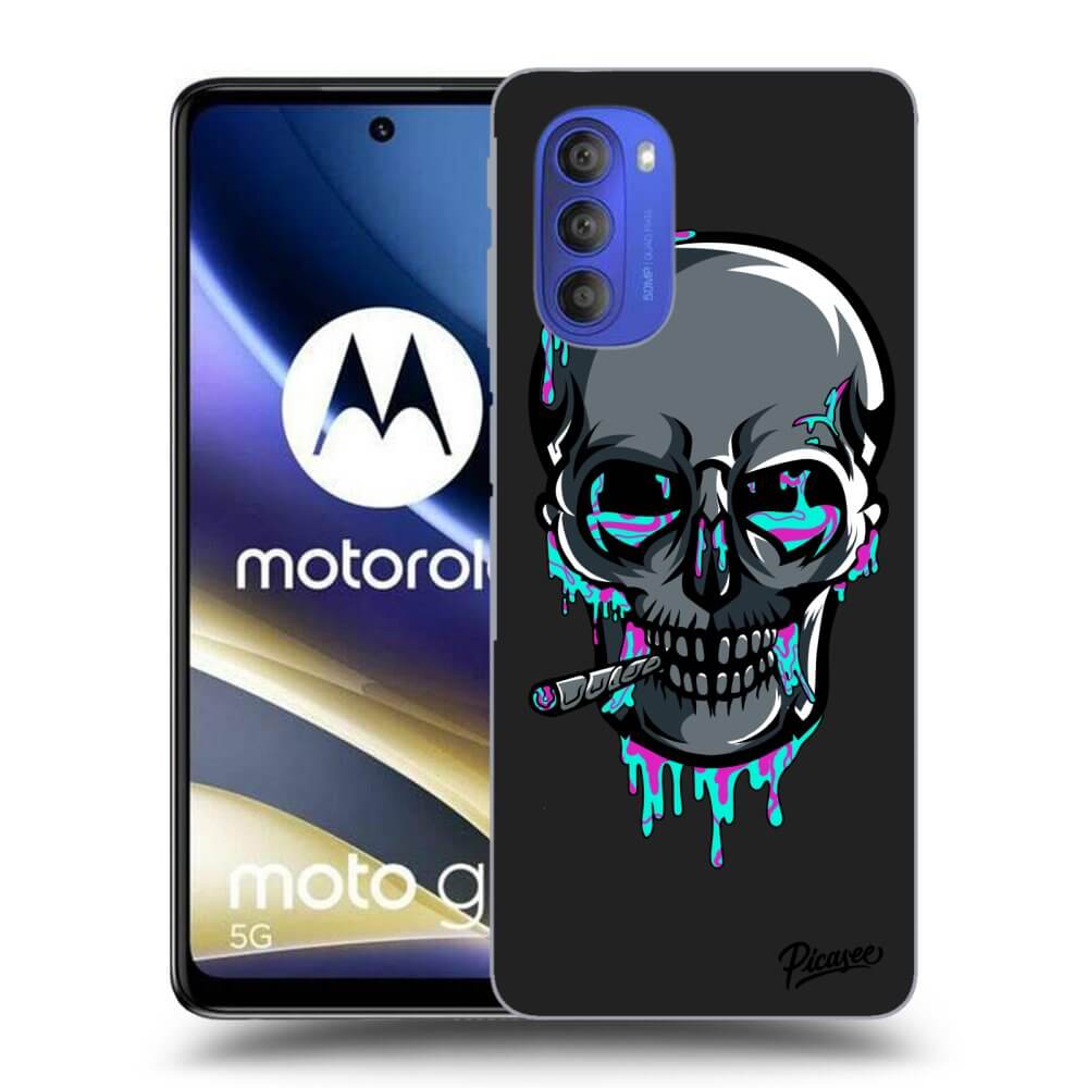Picasee silikonový černý obal pro Motorola Moto G51 - EARTH - Lebka 3.0