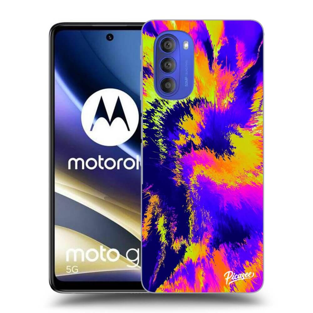 Picasee silikonový černý obal pro Motorola Moto G51 - Burn