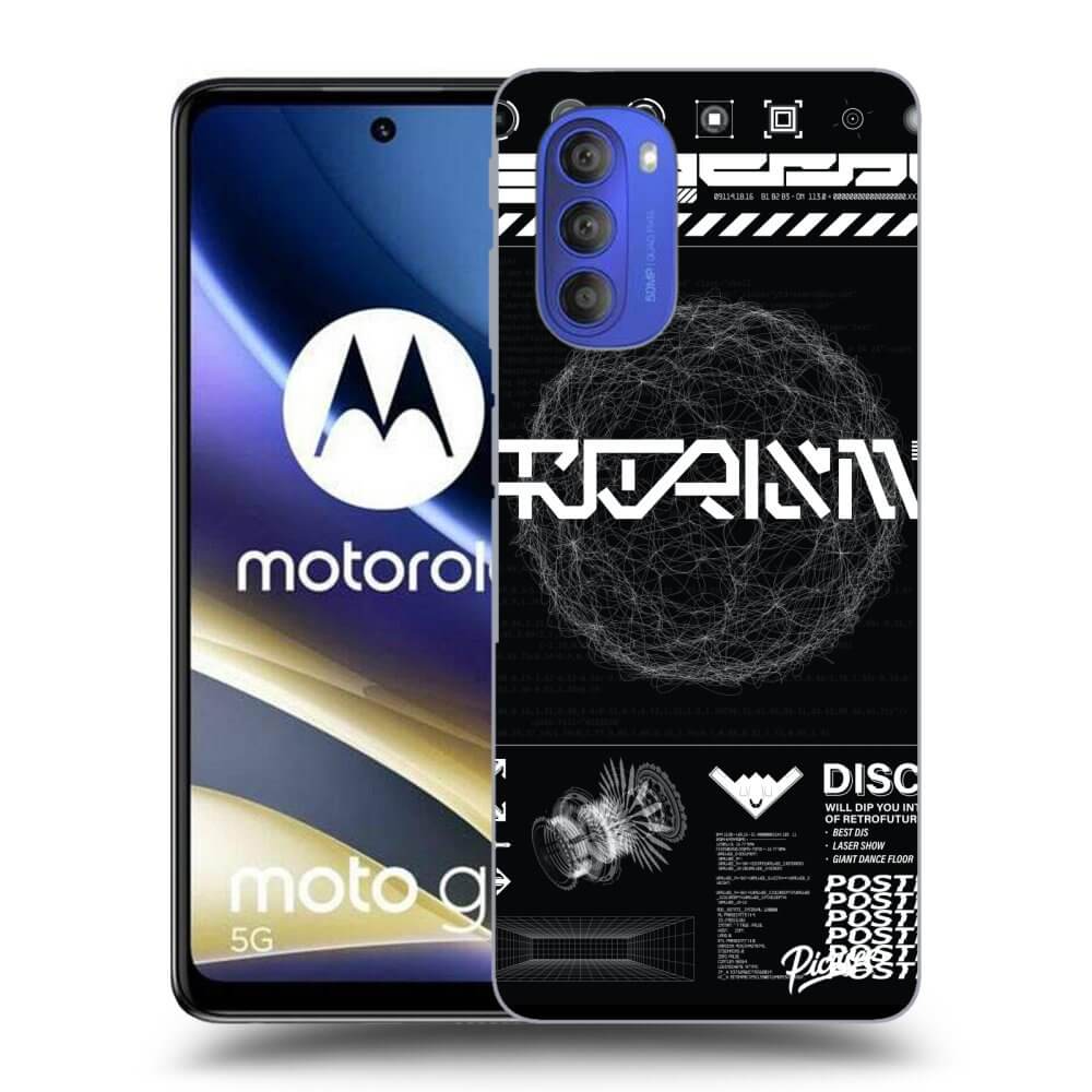 Picasee silikonový černý obal pro Motorola Moto G51 - BLACK DISCO
