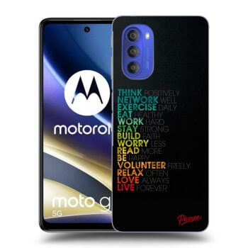 Picasee silikonový černý obal pro Motorola Moto G51 - Motto life