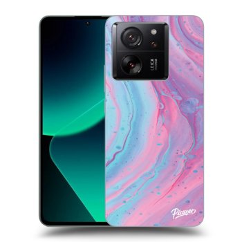 Picasee silikonový průhledný obal pro Xiaomi 13T - Pink liquid