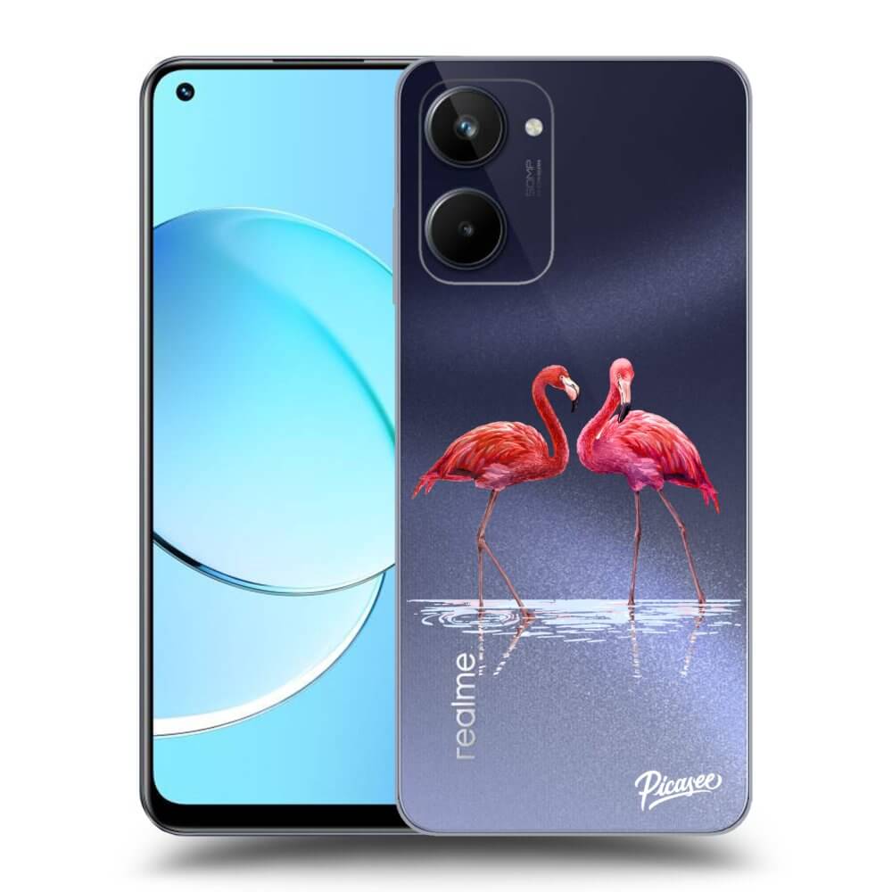 Silikonový Průhledný Obal Pro Realme 10 4G - Flamingos Couple