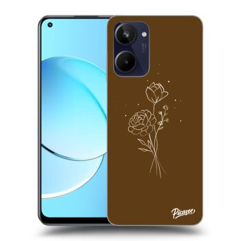 Obal pro Realme 10 4G - Brown flowers