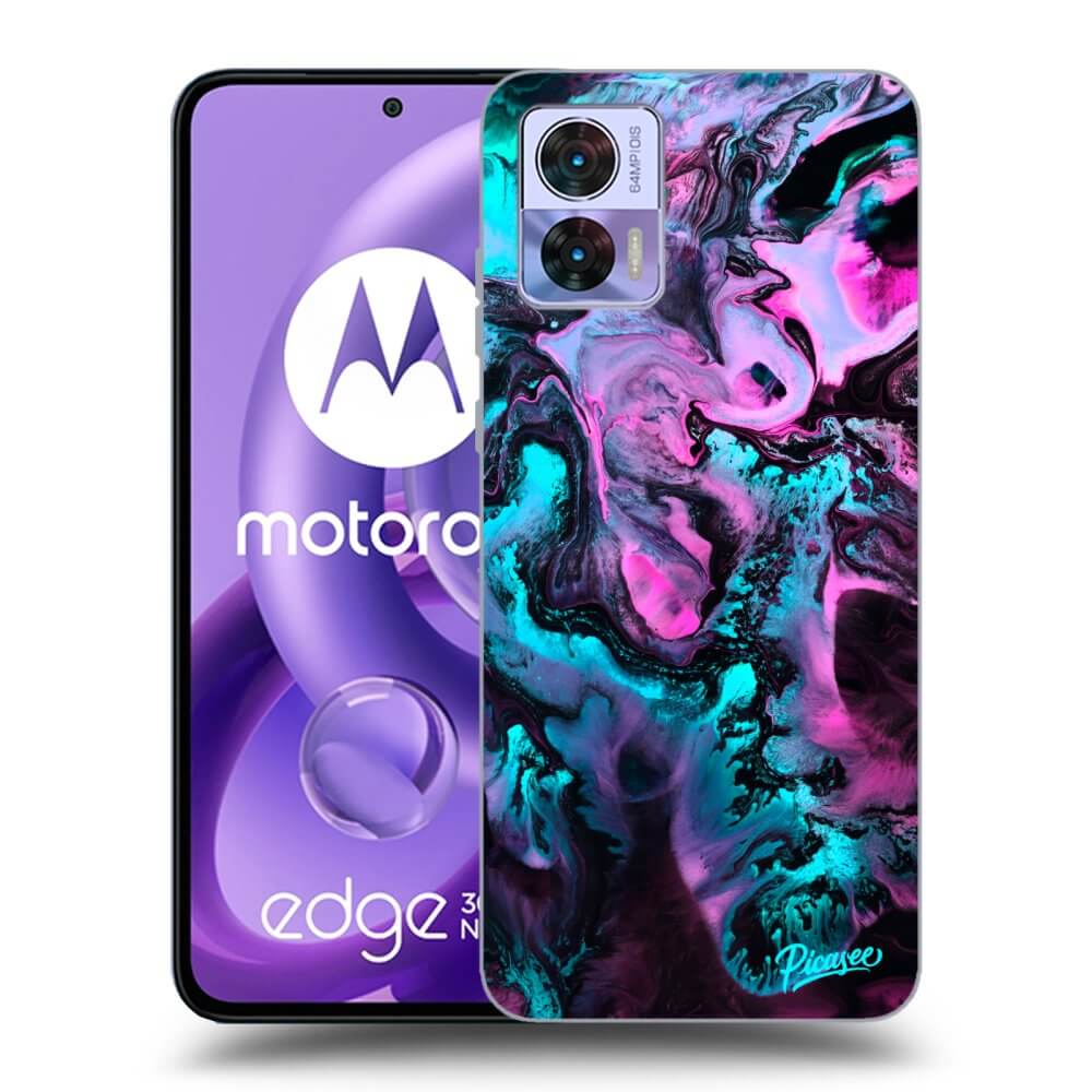 Picasee silikonový černý obal pro Motorola Edge 30 Neo - Lean