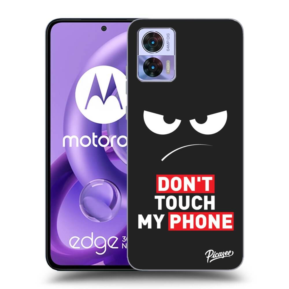 Silikonový černý Obal Pro Motorola Edge 30 Neo - Angry Eyes - Transparent