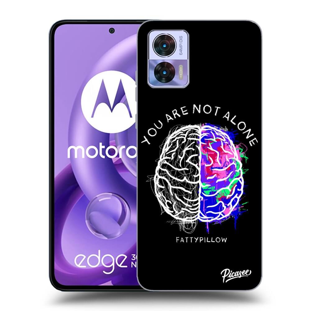 Silikonový černý Obal Pro Motorola Edge 30 Neo - Brain - White