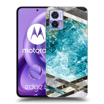 Obal pro Motorola Edge 30 Neo - Blue geometry
