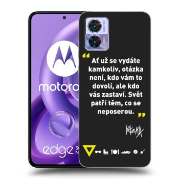 Picasee silikonový černý obal pro Motorola Edge 30 Neo - Kazma - SVĚT PATŘÍ TĚM, CO SE NEPOSEROU