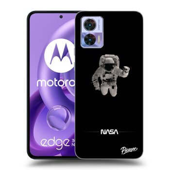 Picasee silikonový černý obal pro Motorola Edge 30 Neo - Astronaut Minimal