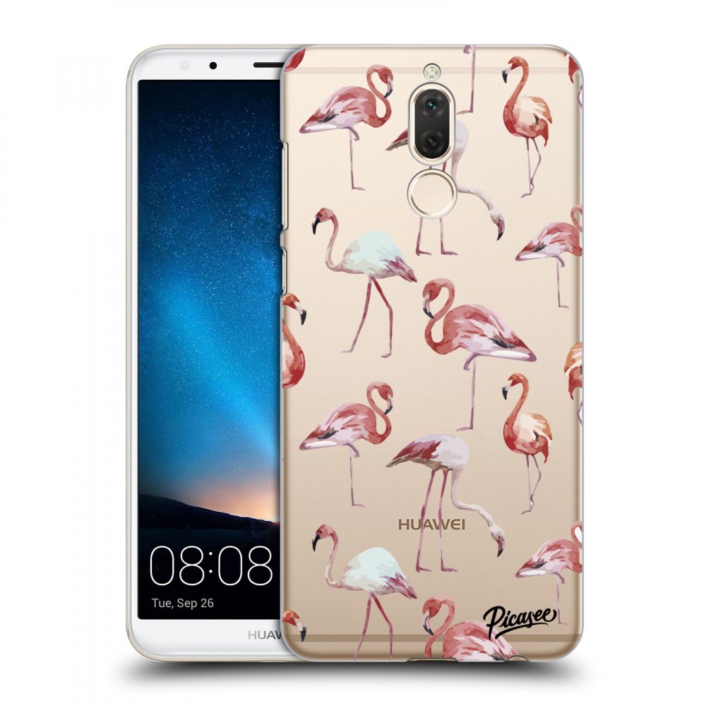 Picasee silikonový průhledný obal pro Huawei Mate 10 Lite - Flamingos