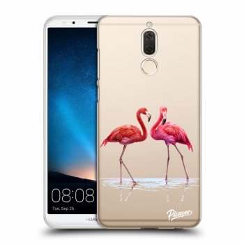 Picasee silikonový průhledný obal pro Huawei Mate 10 Lite - Flamingos couple