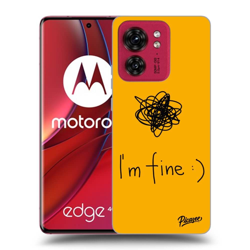 Picasee silikonový černý obal pro Motorola Edge 40 - I am fine