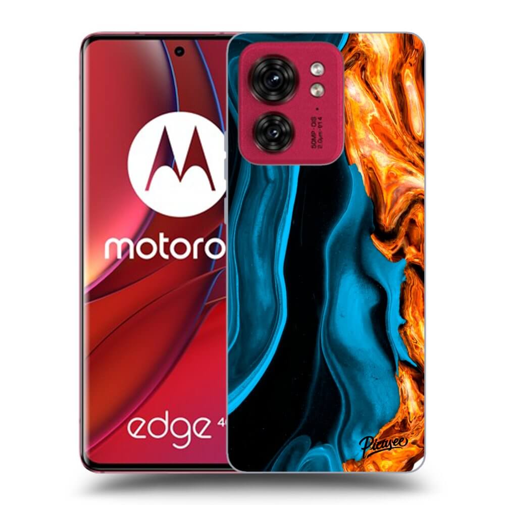 Silikonový Průhledný Obal Pro Motorola Edge 40 - Gold Blue