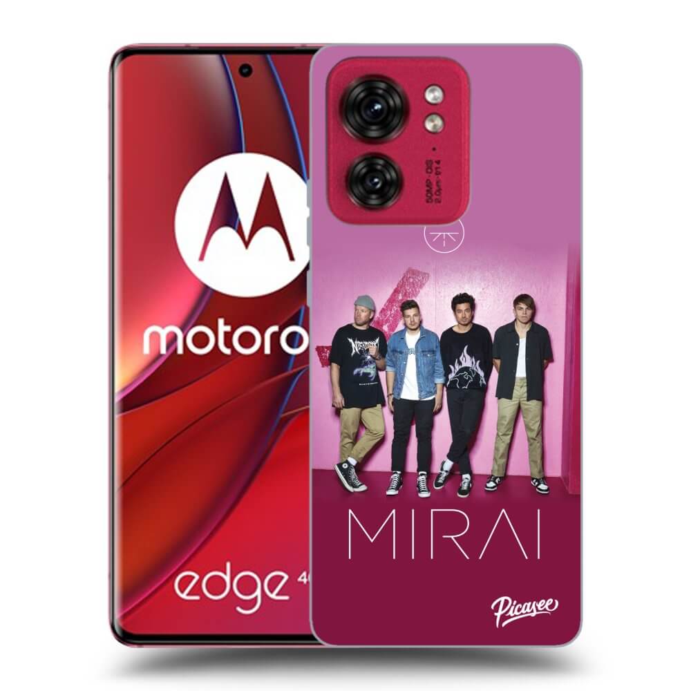 Picasee silikonový černý obal pro Motorola Edge 40 - Mirai - Pink