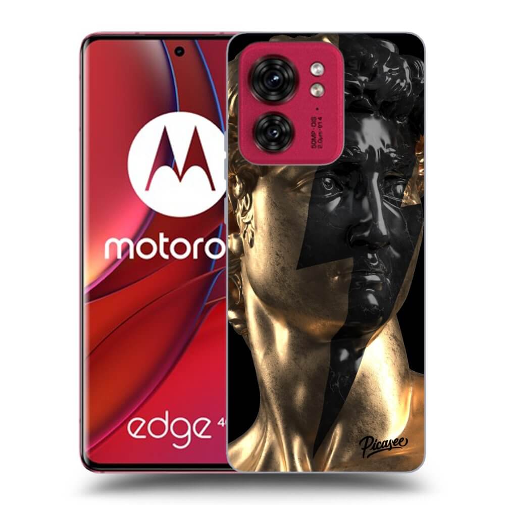 Picasee silikonový černý obal pro Motorola Edge 40 - Wildfire - Gold