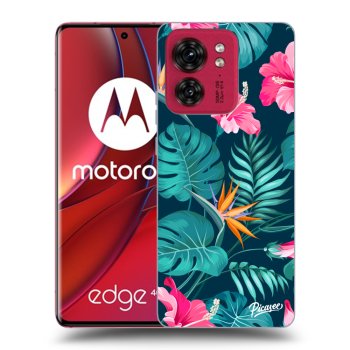 Obal pro Motorola Edge 40 - Pink Monstera