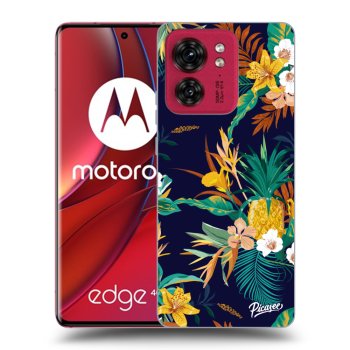 Picasee silikonový černý obal pro Motorola Edge 40 - Pineapple Color
