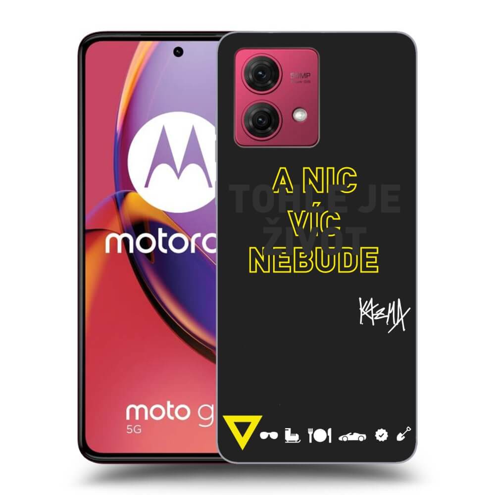 Picasee silikonový černý obal pro Motorola Moto G84 5G - Kazma - TOHLE JE ŽIVOT A NIC VÍC NEBUDE