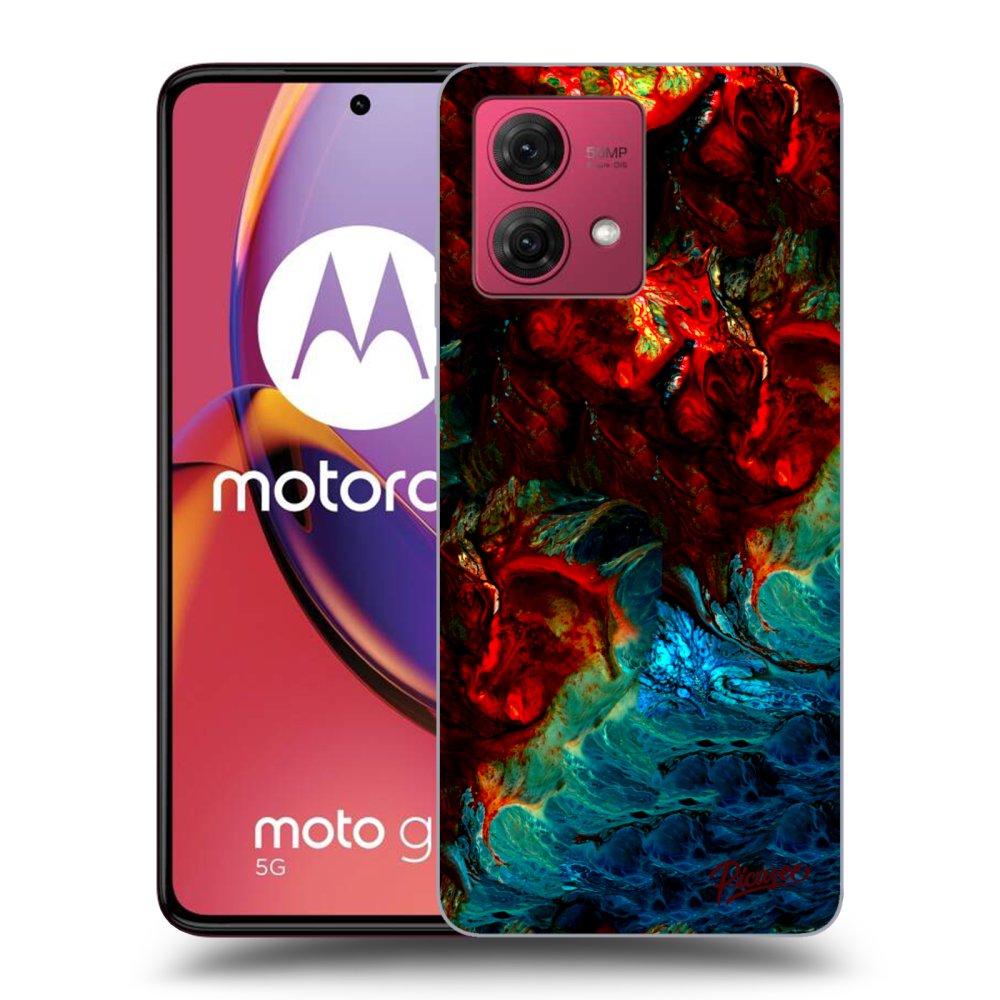 Picasee silikonový černý obal pro Motorola Moto G84 5G - Universe