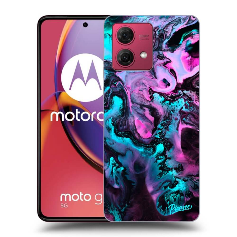 Picasee silikonový černý obal pro Motorola Moto G84 5G - Lean