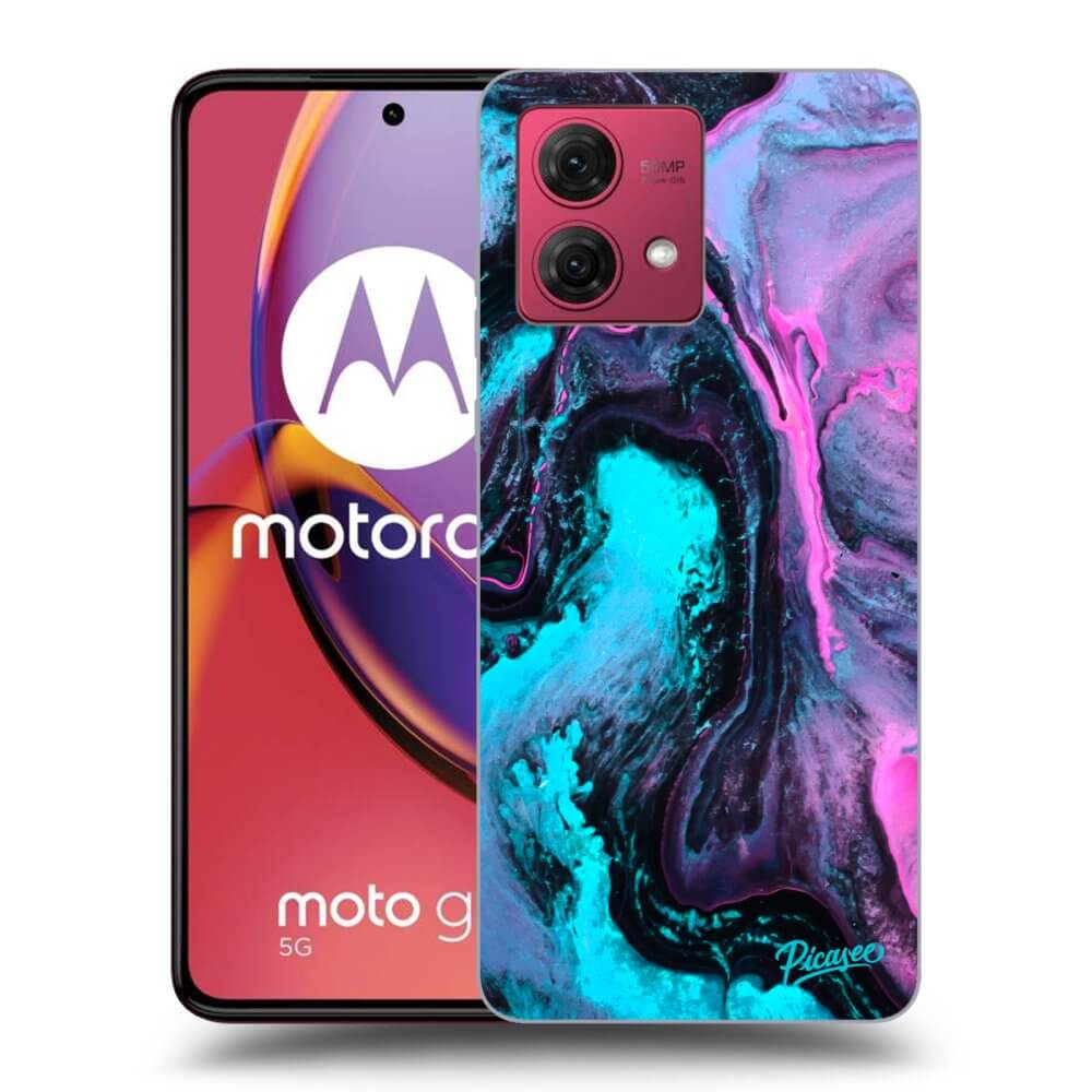 Picasee silikonový černý obal pro Motorola Moto G84 5G - Lean 2