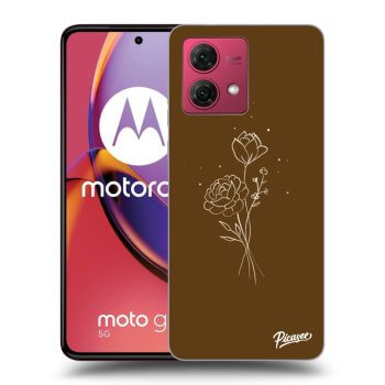 Obal pro Motorola Moto G84 5G - Brown flowers