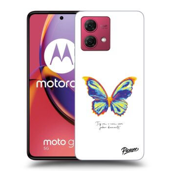 Picasee silikonový černý obal pro Motorola Moto G84 5G - Diamanty White