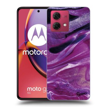 Obal pro Motorola Moto G84 5G - Purple glitter