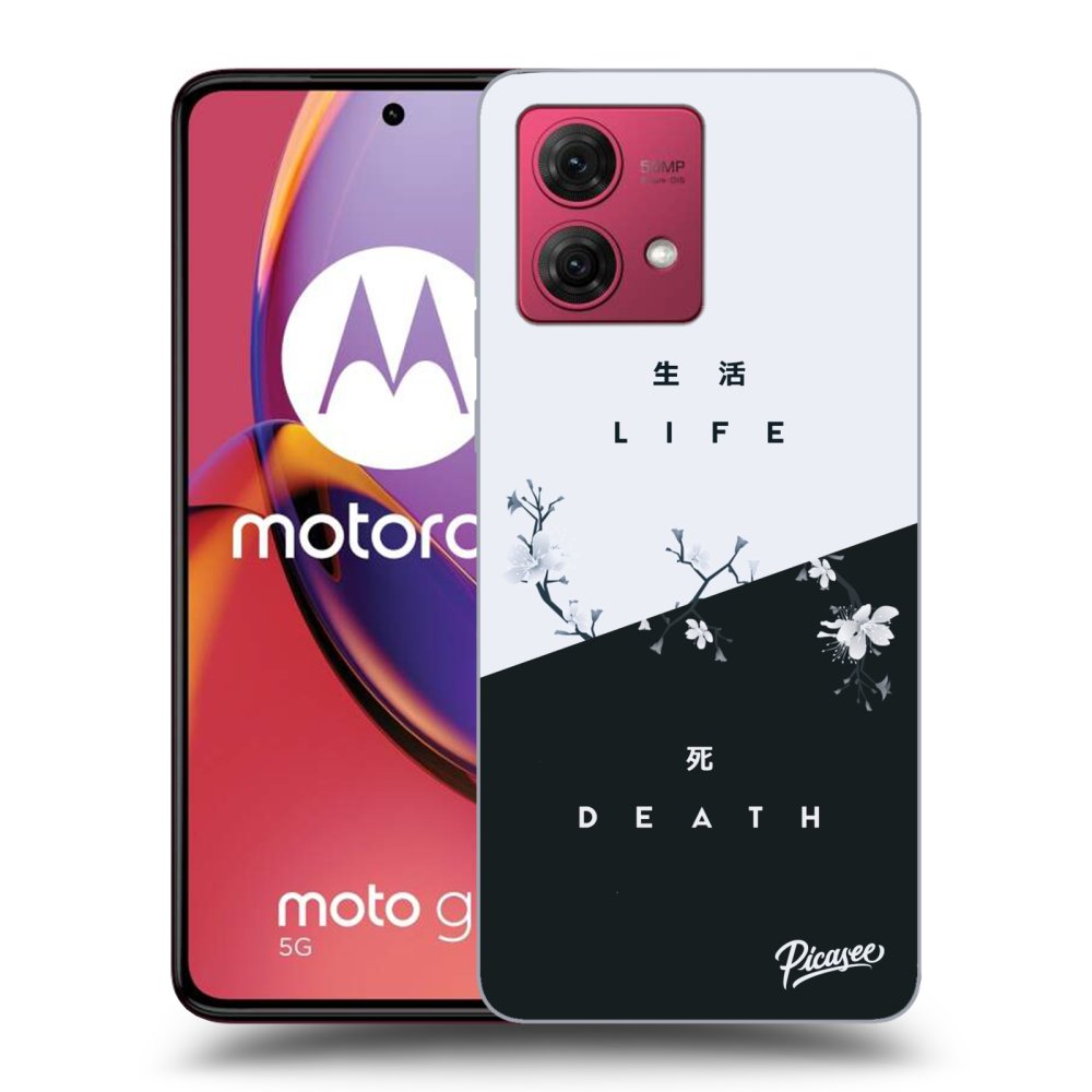 Picasee silikonový černý obal pro Motorola Moto G84 5G - Life - Death