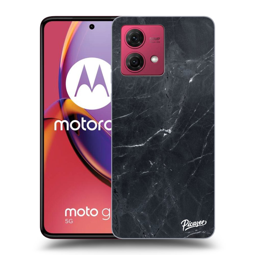 Silikonový Průhledný Obal Pro Motorola Moto G84 5G - Black Marble
