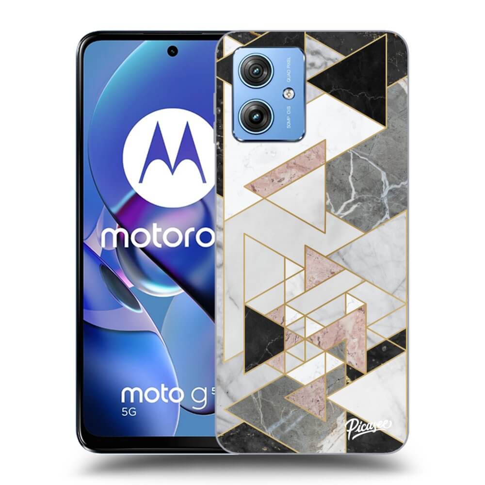 Picasee silikonový černý obal pro Motorola Moto G54 5G - Light geometry