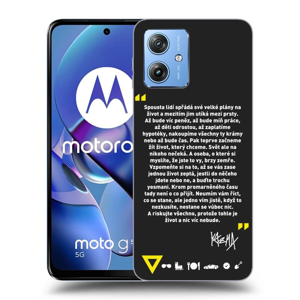 Picasee silikonový černý obal pro Motorola Moto G54 5G - Kazma - BUĎTE TROCHU YESMANI
