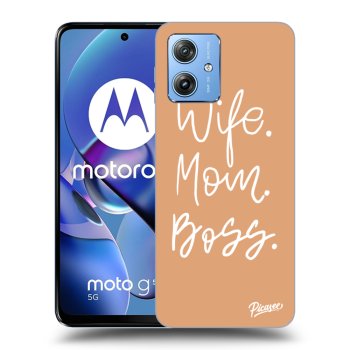 Picasee silikonový černý obal pro Motorola Moto G54 5G - Boss Mama