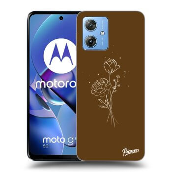 Obal pro Motorola Moto G54 5G - Brown flowers