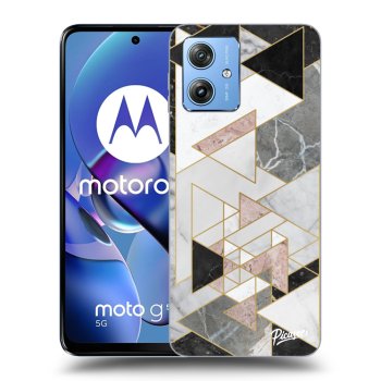 Picasee silikonový černý obal pro Motorola Moto G54 5G - Light geometry