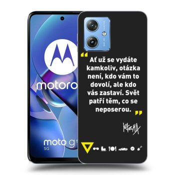 Picasee silikonový černý obal pro Motorola Moto G54 5G - Kazma - SVĚT PATŘÍ TĚM, CO SE NEPOSEROU