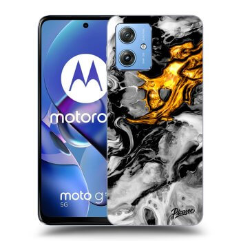 Picasee silikonový černý obal pro Motorola Moto G54 5G - Black Gold 2