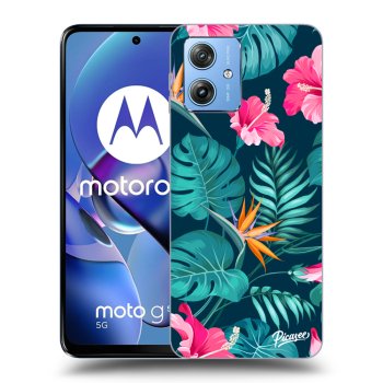 Obal pro Motorola Moto G54 5G - Pink Monstera