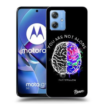 Picasee silikonový černý obal pro Motorola Moto G54 5G - Brain - White