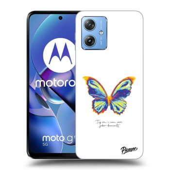 Picasee silikonový černý obal pro Motorola Moto G54 5G - Diamanty White