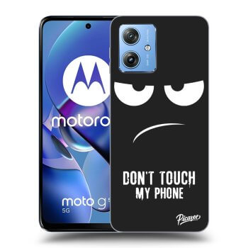 Picasee silikonový černý obal pro Motorola Moto G54 5G - Don't Touch My Phone