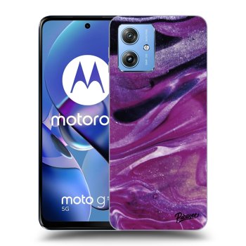 Obal pro Motorola Moto G54 5G - Purple glitter